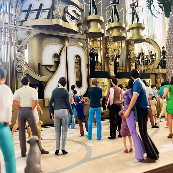 Carro alegórico conmemorativo de los 20 años de la BANDA MS